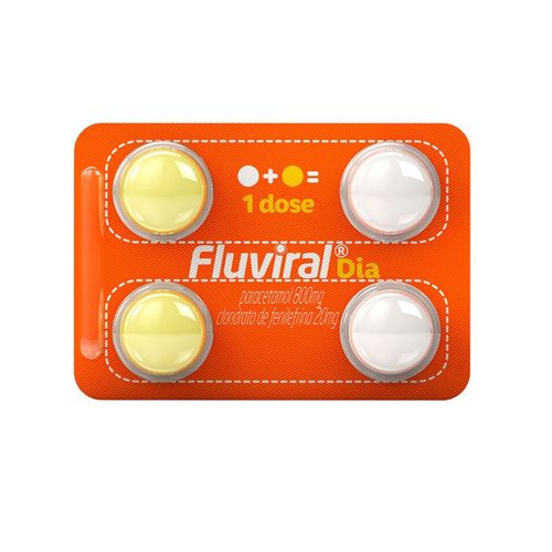 Fluviral Dia com 4 Comprimidos