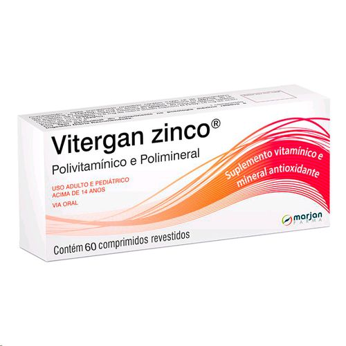 Vitergan Zinco com 60 Comprimidos