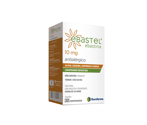Ebastel 10mg com 30 Comprimidos