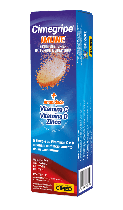 Cimegripe Imune Vitamina C+D+ Zinco  com 16 Comprimidos