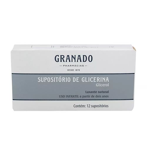 Supositório de Glicerina Infantil Granado com 12 Unidades