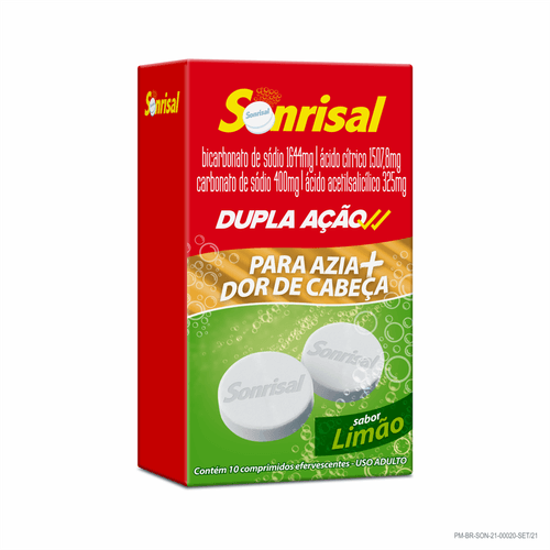 Sonrisal Limão com 10 Comprimidos Efervescentes