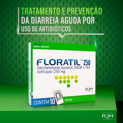 Floratil AT 250mg com 10 Cápsulas