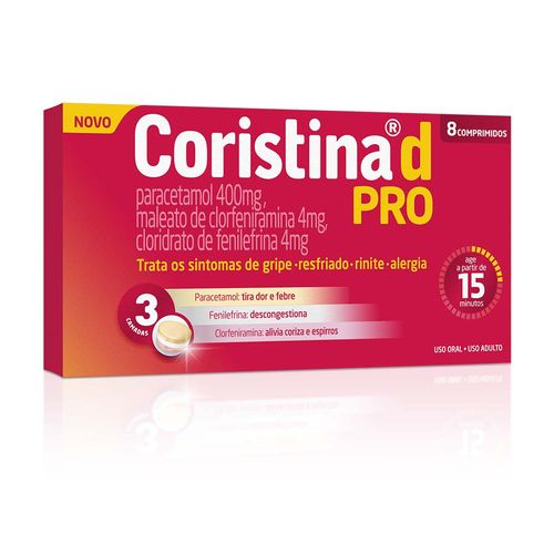 Coristina D Pro com 8 Comprimidos