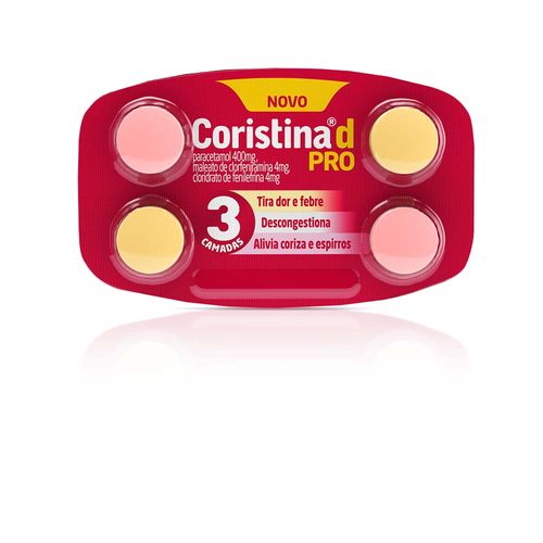 Coristina D Pro com 4 Comprimidos