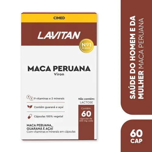 Lavitan Maca Peruana Viron com 60 Cápsulas