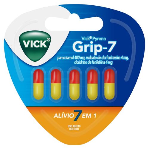Vick Pyrena Grip 7 com 5 Cápsulas