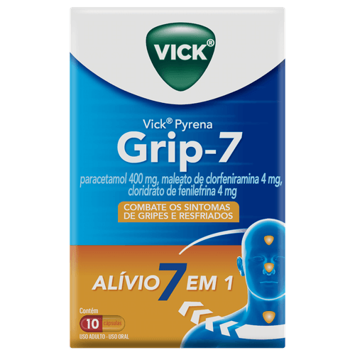 Vick Pyrena Fort Grip 7 com 10 Cápsulas