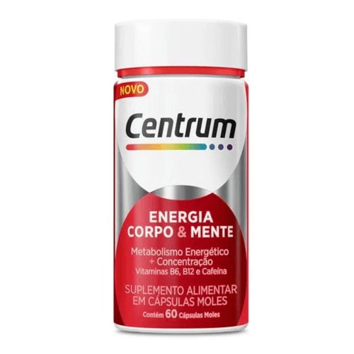 Centrum Energia Corpo e Mente com 60 Cápsulas Moles