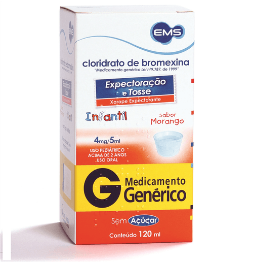 Cloridrato de Bromexina xarope pediátrico 120ml EMS