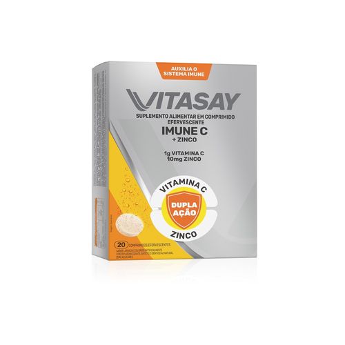 Suplemento Alimentar Vitasay Imune C com 20 Comprimidos Efervescentes