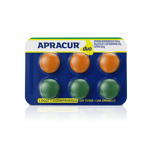 Apracur Duo com 6 Comprimidos