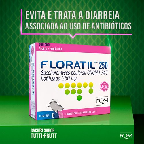 Floratil AT Pó 250mg com 6 Sachês