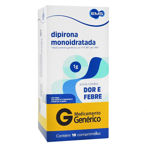Dipirona 1G com 10 Comprimidos EMS
