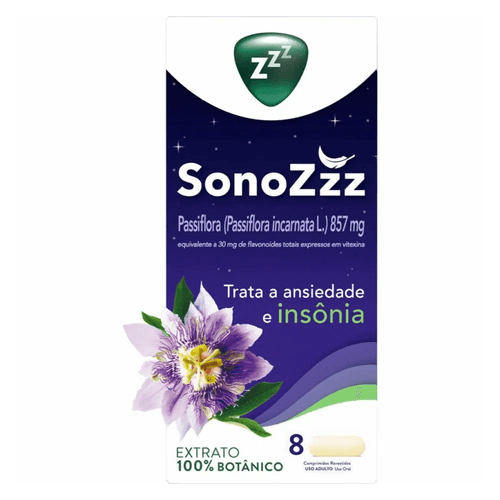 SonoZzz Vick Passiflora 857mg com 8 Comprimidos