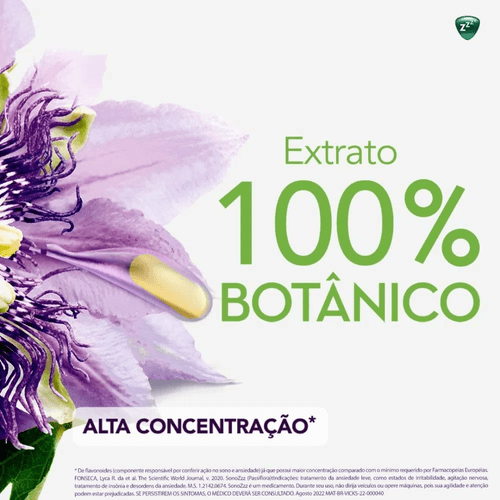 SonoZzz Vick Passiflora 857mg com 8 Comprimidos