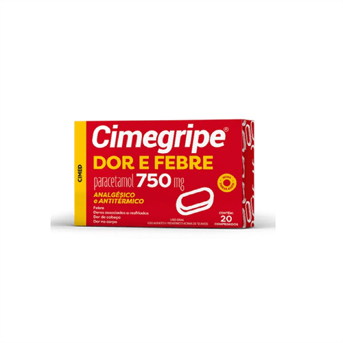 Cimegripe Dor e Febre 750mg com 20 Comprimidos