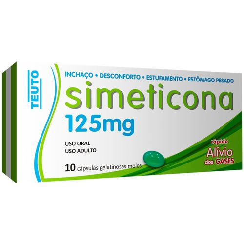 Simeticona 125mg com 10 Cápsulas Teuto