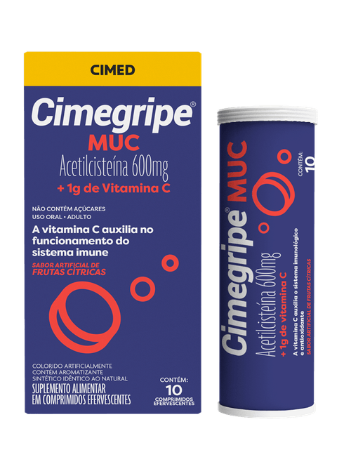 Cimegripe MUC com 10 Comprimidos Efervescentes