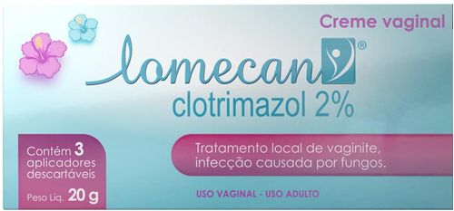 Lomecan Creme Vaginal 20g com 3 Aplicadores