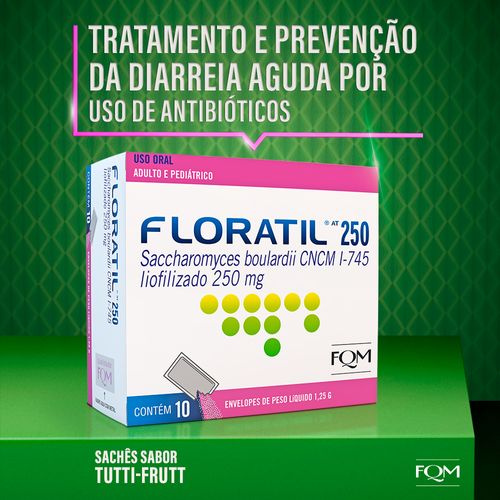 Floratil AT 250mg com 10 Sachês