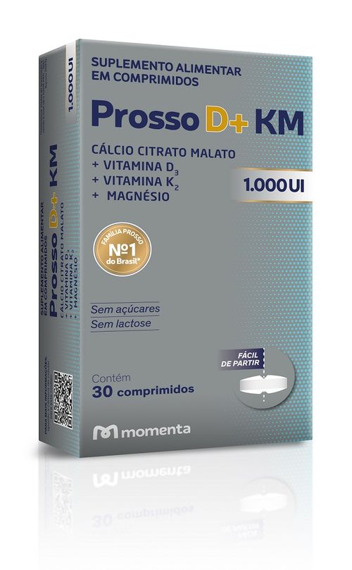 Vitamina D Prosso D+ KM 1000UI 30 Comprimidos
