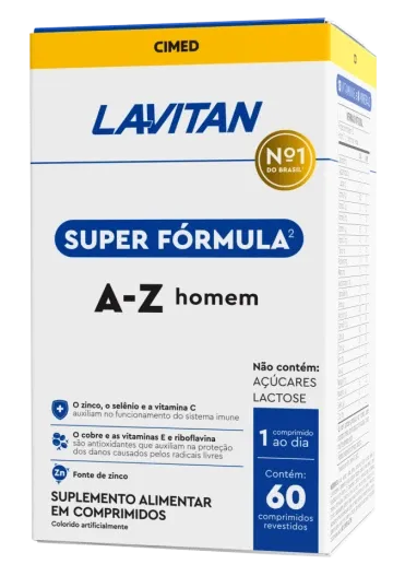 Lavitan Super Formula Homem A-Z com 60 Comprimidos
