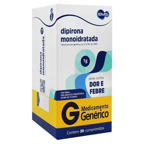 Dipirona 1G com 20 Comprimidos EMS