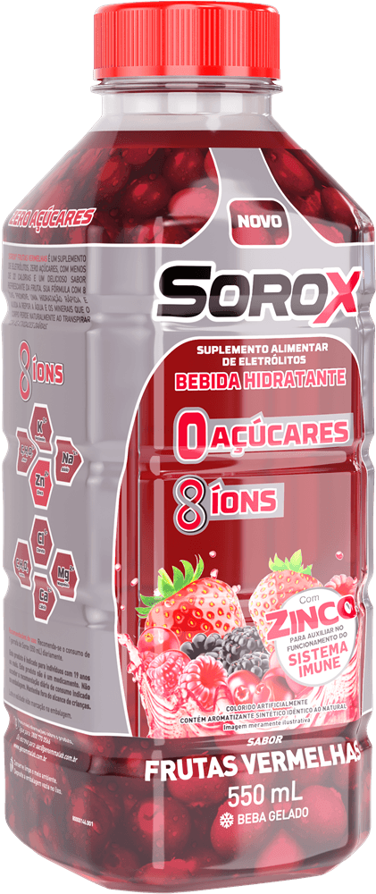 Bebida Hidratante Sorox Frutas Vermelhas 550ml