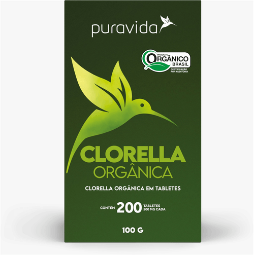 Clorella Premium com 100g Puravida