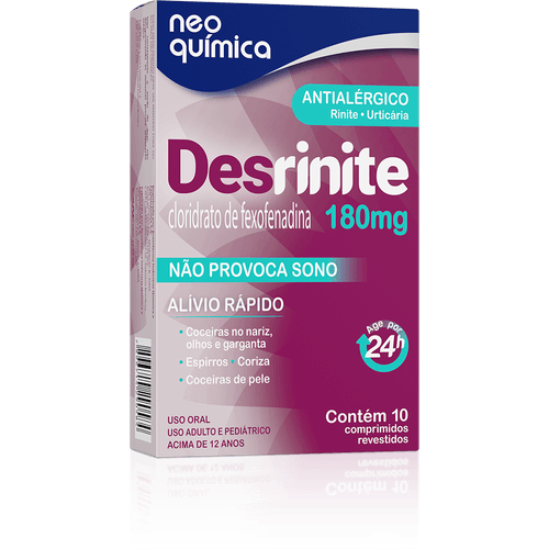 Desrinite 180mg com 10 Comprimidos