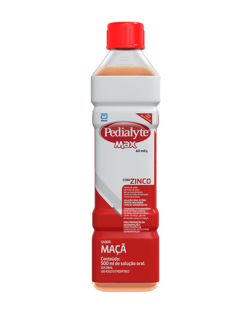 Pedialyte Max + Zinco Sabor Maçã 500ml
