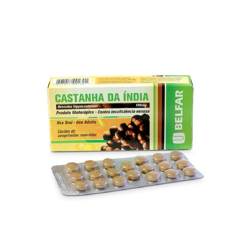 Castanha da India 100mg com 60 Comprimidos Belfar