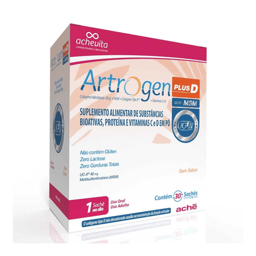 Artrogen Plus D Sem Sabor com 30 Sachês