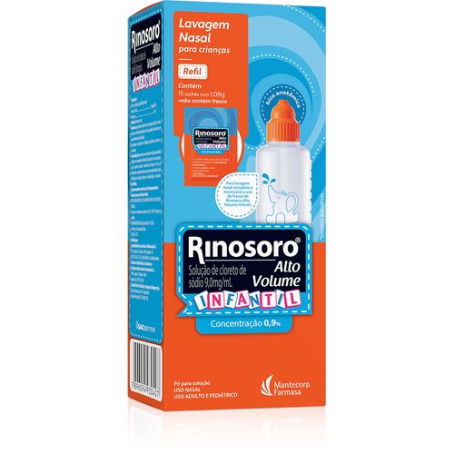 Rinosoro Infantil Alto Volume Refil 15 Saches