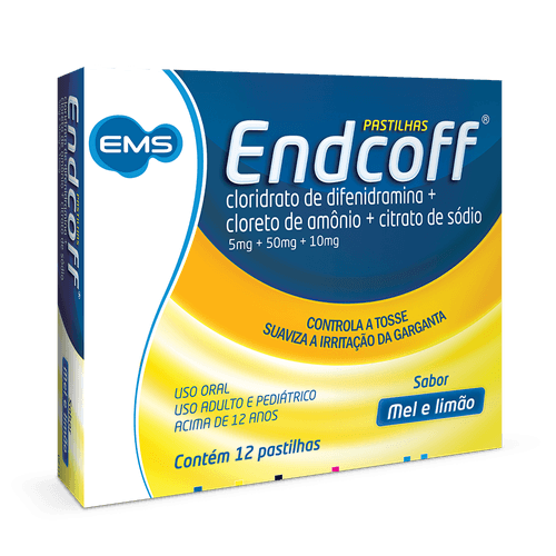 Pastilha Endcoff Mel e Limao com 12 unidades