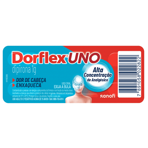 Dorflex Uno Enxaqueca 1g com 4 Comprimidos Sanofi