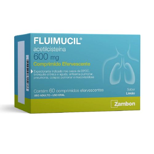 Fluimucil 600mg com 60 comprimidos efervescentes