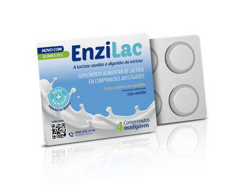 Enzilac 10.000 U.FCC com 4 Comprimidos