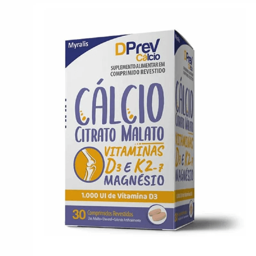 Suplemento Alimentar Dprev Cálcio 1.000 UI com 30 Comprimidos