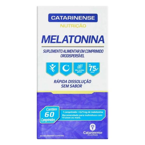 Suplemento Alimentar Melatonina com 60 Comprimidos Catarinense