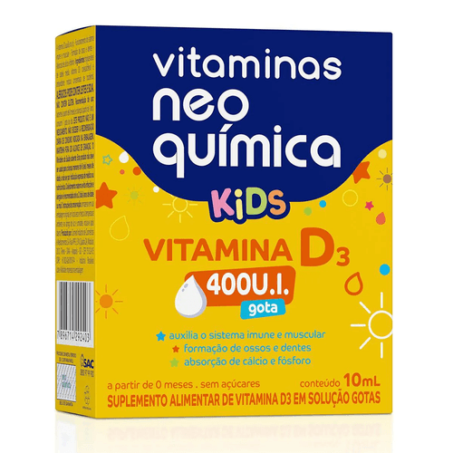 Vitamina D Neo Química Kids 400UI Gotas 10ml