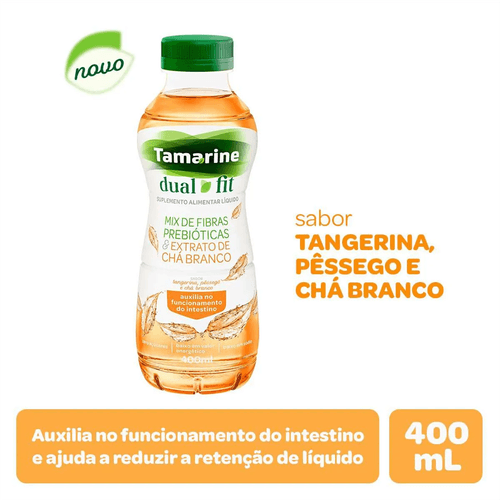 Tamarine Dual Fit Sabor Tangerina, Pessego e Cha Branco 400ml