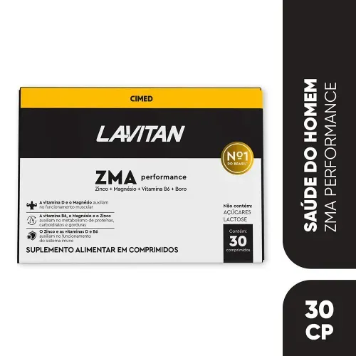 Polivitaminico Lavitan ZMA Performance com 30 Comprimidos