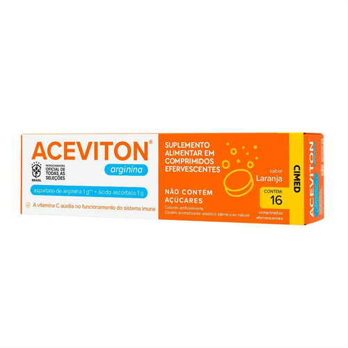 Vitamina C Aceviton Arginina com 16 Comprimidos Efervescentes