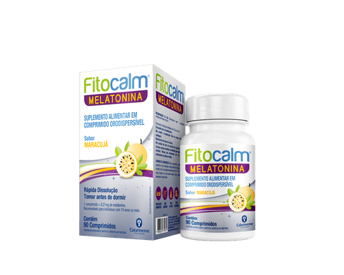 Fitocalm Melatonina Maracujá 0,21MG Com 90 Comprimodos Orodispersíveis