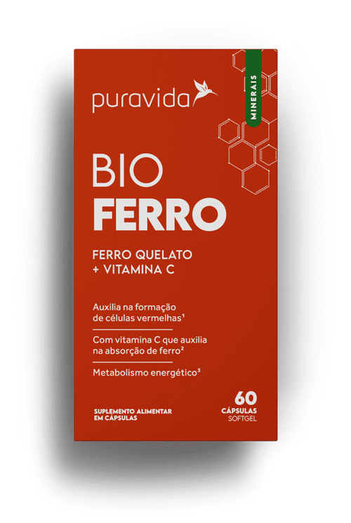 Ferro Quelato Puravida Bio Ferro 60 Cápsula