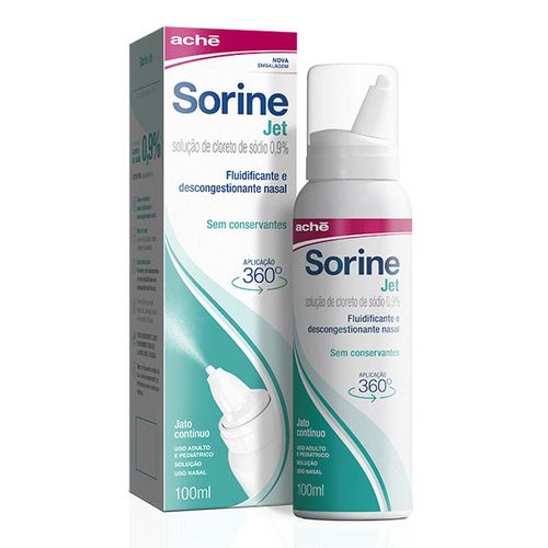 Sorine Jet 0,9% Solução Nasal Jato Contínuo 100ml