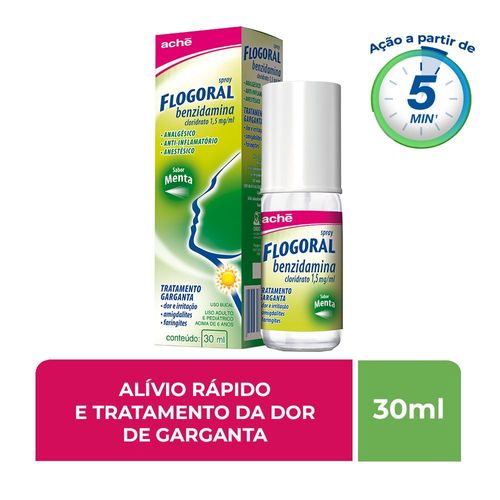 Spray para Garganta Flogoral Sabor Menta 30ml