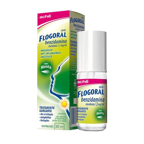 Spray para Garganta Flogoral Sabor Menta 30ml